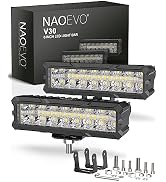 NAOEVO 6 Inch LED Light Bar, 50W 4000LM LED Driving Lights, Spot & Flood Combo Light, LED Fog Lig...