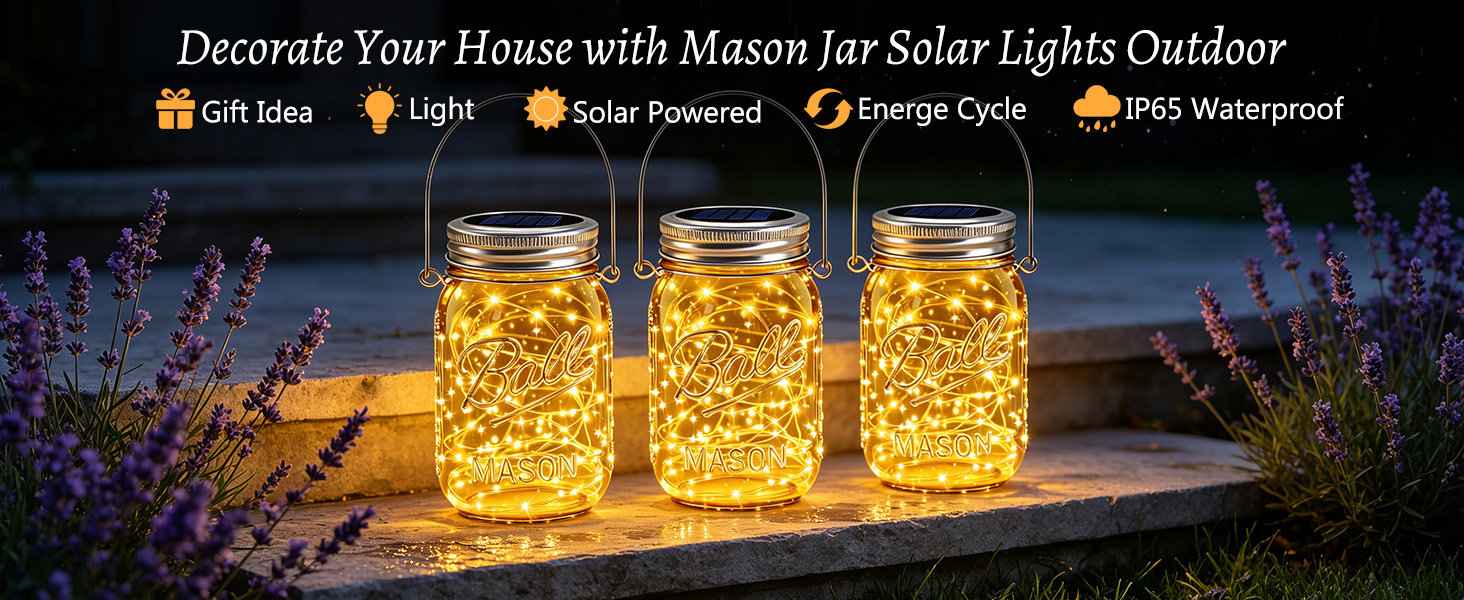solar mason jar lights