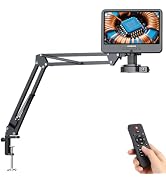 LINKMICRO LM109A 10.1'' Digital Microscope with Flexible Arm Stand, Soldering Microscope for Adul...