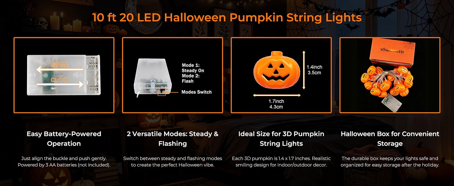 halloween string lights battery operated
