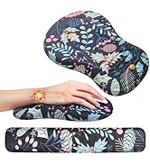 MEKASS Ergonomic Mouse Pad and Keyboard Wrist Rest Set, Super Soft Memory Foam Desk Wrist Support...