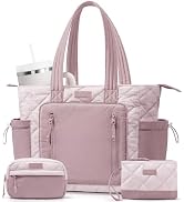 Bagstellar Puffer Tote Bag for Women, Lightweight Puffy Work Laptop Handbag Teacher Nurse Quilted...