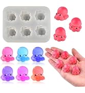 Cute Tiny Octopus Resin Silicone Mold Micro Dollhouse Marine Animal Epoxy Casting Mold for DIY Re...