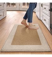 QiCaiJia Anti Fatigue Kitchen Mats for Floor, Super Absorbent Kitchen Rugs Non Slip Washable, Sof...
