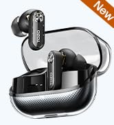 TOZO Crystal Pods Hybrid Active Noise Cancelling Wireless Earbuds, 10mm Drivers Deep Bass, 4 Mics...