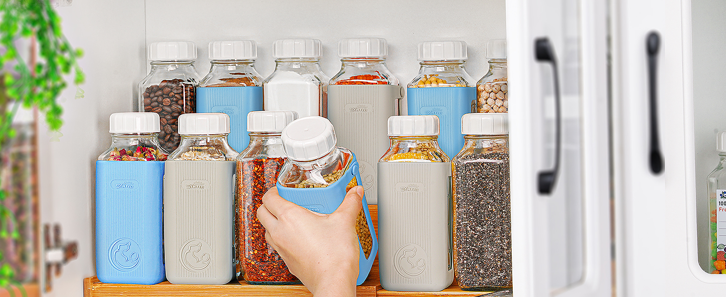glass spice jars