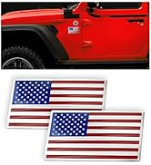 VAGURFO 1 Pair American Flag Metal Car Sticker,Universal Car Stickers Metal American Flag Emblem ...