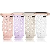 Slim Silicone Bands Compatible with Apple Watch Band 40mm 38mm 41mm 44mm 45mm 46mm 42mm Women Flo...