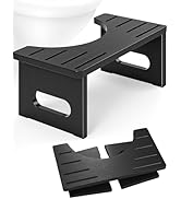 Foldable Toilet Stool, 7.5 Inches Bamboo Toilet Stool Squat for Adults, Collapsible Poop Stool fo...