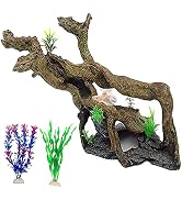 PINVNBY Resin Driftwood Aquarium Decoration Tree Branch Fish Tank Trunk Ornament Betta Log Reptil...