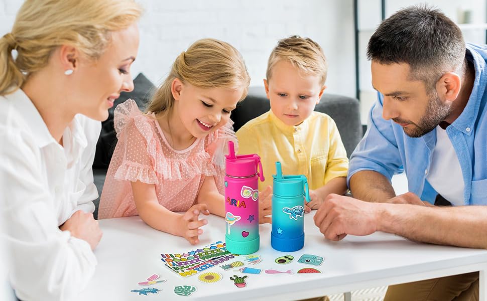 Kids stainless steel water bottle stickers