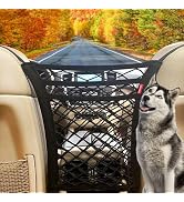 Luckybay 3-Layer Car Mesh Organizer Net, Seat Back Elastic Storage Net Bag, Barrier of Backseat P...