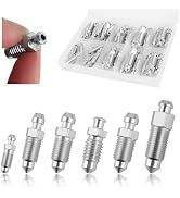 VKQTS 36PCS Brake Bleeder Screw,Brake Bleeder Valve Assortment Kit with Case,Standard SAE & Metri...