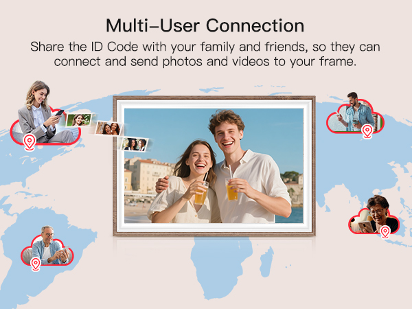 frameo digital frame wifi picture photo video share moment from phone