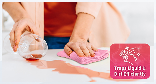 pink cleaning cloth