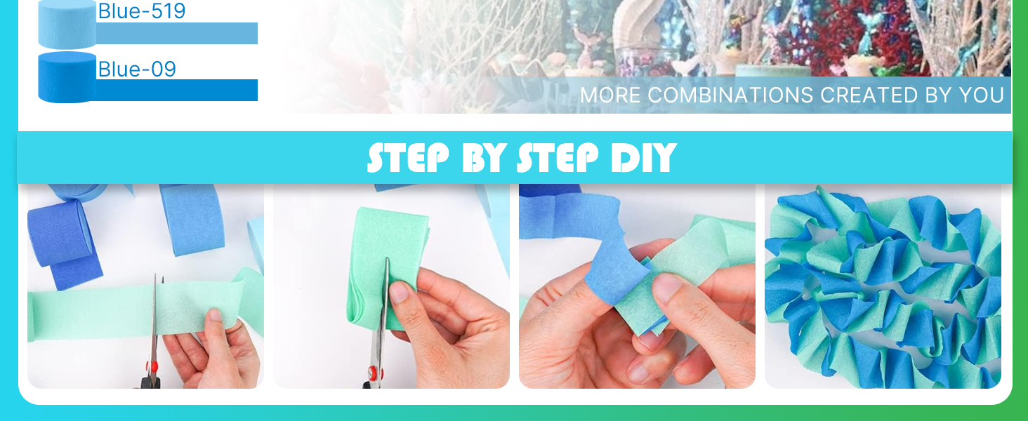 Blue Crepe Paper