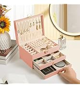 Coobest 3 Layer Jewelry Box, Jewelry Holder with Lockable Drawer, Large Jewelry Boxes & Organizer...