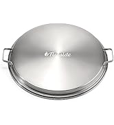 TURBRO Fireside Pluto R19 Lid, 19 in. 304 Stainless Steel Fire Pit Accessories for Outdoor Fire P...