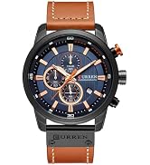 FANMIS Mens Sport Military Analog Quartz Watch Chronograph Classic Casual Business Dress Waterpro...