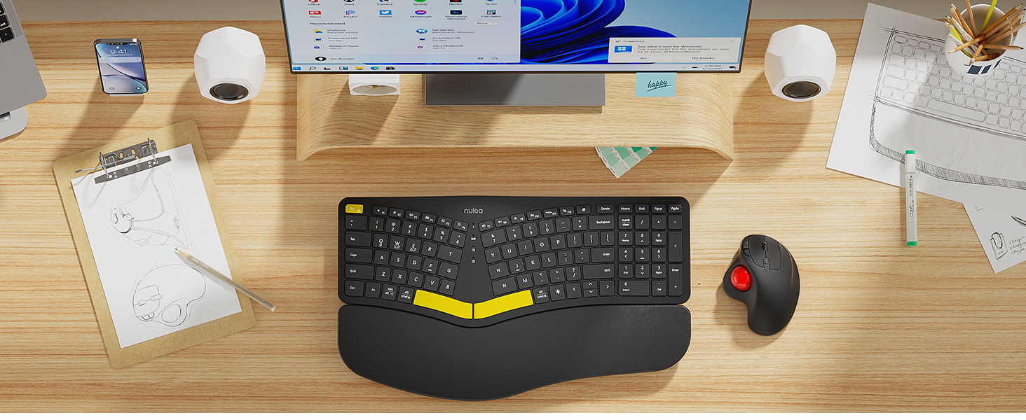 eco keyboard ergonomic keyboard with trackpoint large curved keyboard nulea ergo keyboard