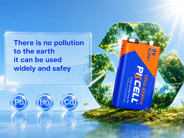 Battery 9 volt batteriesdon’t contain Hg/Cd/Pb, safe for the 9 v batteries for smoke detector