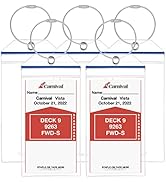 Wisdompro 5 Pack Cruise Luggage Tag Holders, Waterproof Clear PVC Luggage Tags with Zip Seal and ...