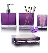 Bathroom Accessories Set Complete, 4 Piece Premium Acrylic Bathroom Accessory Set,Hand Sanitizer ...