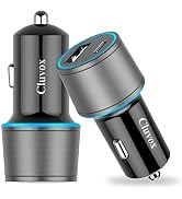 Cluvox 35W USB C Car Charger, 2 Pack Fast Charging Automobile Charger Compatible for iPhone 14 Pl...