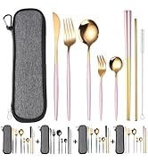 AARAINBOW 32 Pieces Stainless Steel Flatware Cutlery Set for 4, Spoons and Forks 4 Set Stainless ...