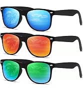 DEMIKOS Sunglasses Men Polarized Sunglasses for Mens Womens Retro Mirror Lens for Driving Fishing...
