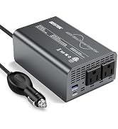 BESTEK 400W Pure Sine Wave Power Inverter - DC 12V to 110V AC Converter, Fast Car Charger Adapter...