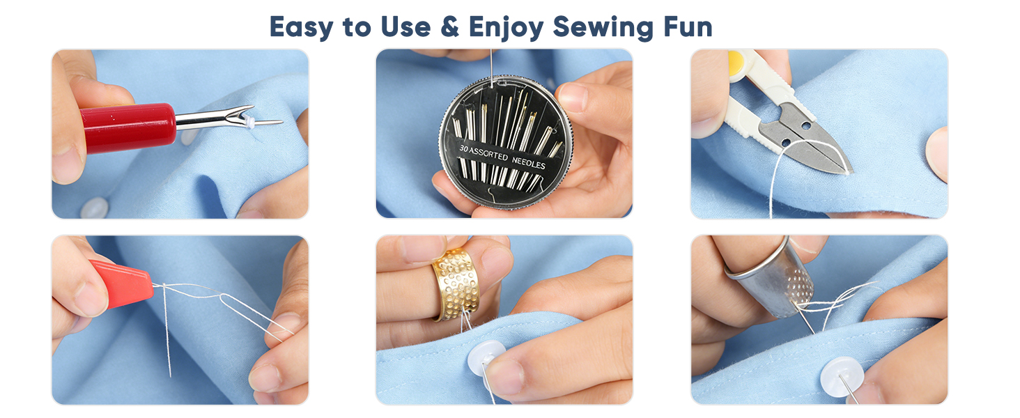 230pcs Cute Sewing Supplies Kit with Premium Scissors