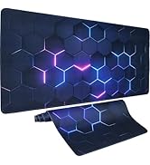 Cyberpunk Hive Mouse Pad Desk Mat Fantasy Honeycomb Large Gaming Mouse Pad Anime Desk Pad Mousepa...