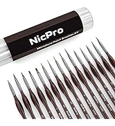 Nicpro Micro Detail Paint Brush Set,15 Small Professional Artist Miniature Fine Detail Brushes fo...