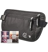 Money Belt For Travel Hidden, RFID Protected Waist Wallet, Fits Passport & Phone with covers, Inc...