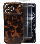 MYY Cute Phone Case for iPhone 17 Pro Case, with 2 Screen Protector,Amber Leopard Full Camera Pro...