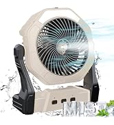 Ausic Portable Misting fan, 8-Inch Cooling Mist Fans, 10000mAh USB Rechargeable Battery Powered F...