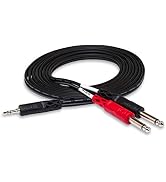 Hosa CMP-159 Stereo Breakout Cable, 3.5 mm TRS to Dual 1/4 Inch TS, 10 Feet