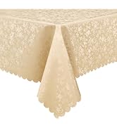 Smiry Rectangle Table Cloth, Waterproof Heavy Duty Vinyl Tablecloths, Wipeable Washable Table Cov...