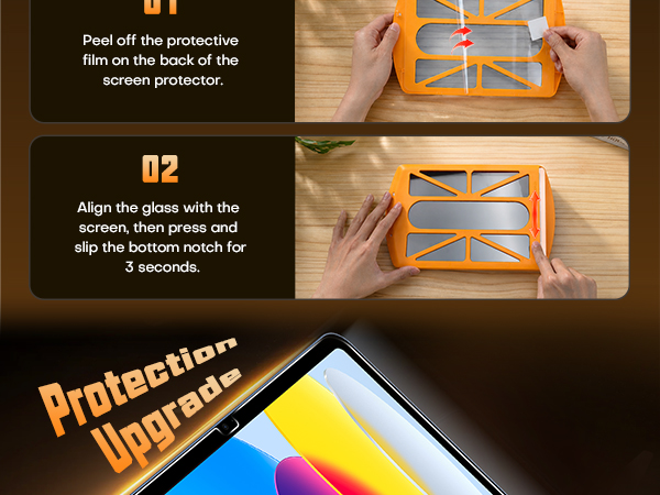 Easy installtion screen protector for ipad a16