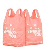 PINK Thank you bags, 200PCS T shirt bags, To Go Bags,Grocery bags, Reusable and Disposable,Perfec...