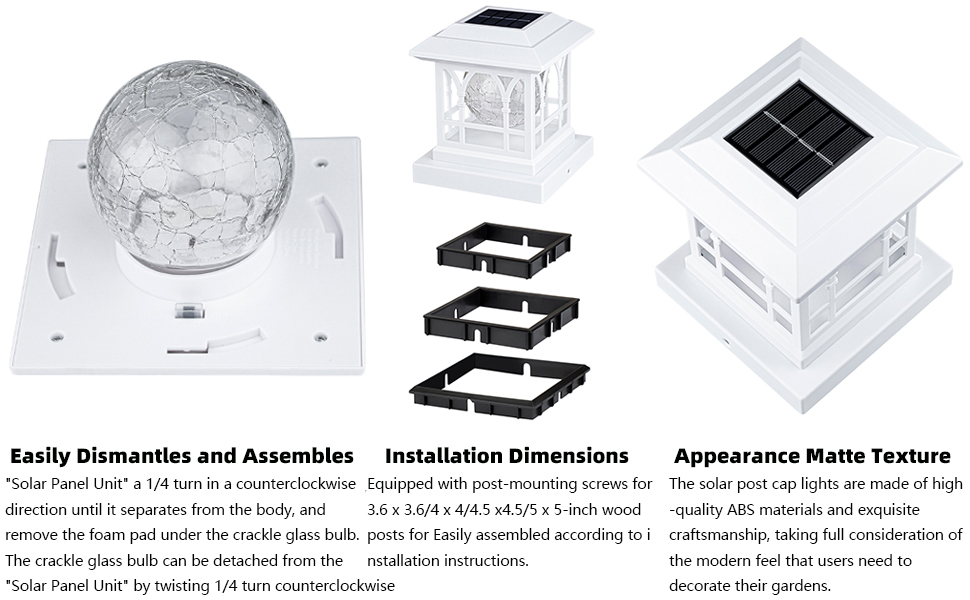 solar post cap lights