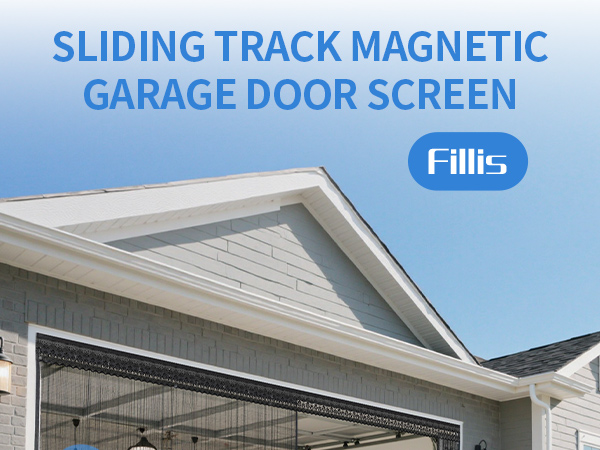 sliding track magnetic garage door screen