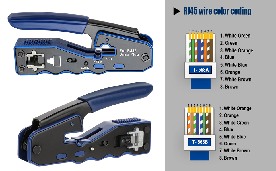 Pass Through RJ45 Crimp Tool Kit