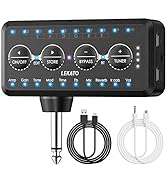 LEKATO Guitar Headphone Amp, Mini Guitar Amplifier with 10 Presets,10 Amp Models,10 IR Loading,Tu...