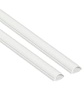 D-Line Cable Hider 2-Pack, Decorative Cord Covers, Paintable Cable Concealer, Cable Raceway, Wall...