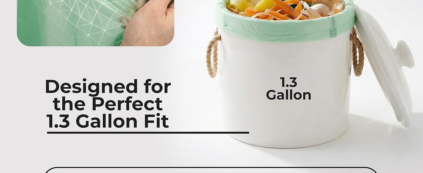 1.3 gallon on non Scented Disposable Compost Bags