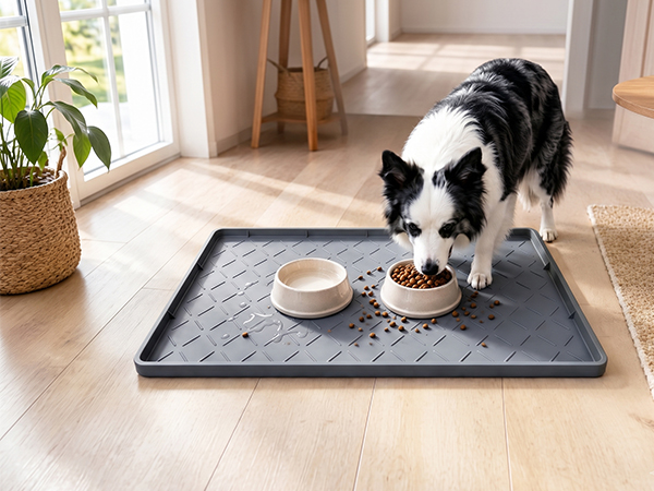 silicone dog food mats for floors waterproof, boot tray, kitchen sink mat, under cabinet organizer