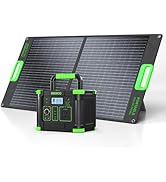 300W Portable Power Station with 100W Foldable Solar Panel, 288Wh Solar Generator AC Outlet, MC-4...