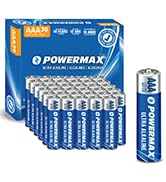 Powermax 36-Count AAA Batteries, Ultra Long Lasting Alkaline Battery, 10-Year Shelf Life, Reclosa...
